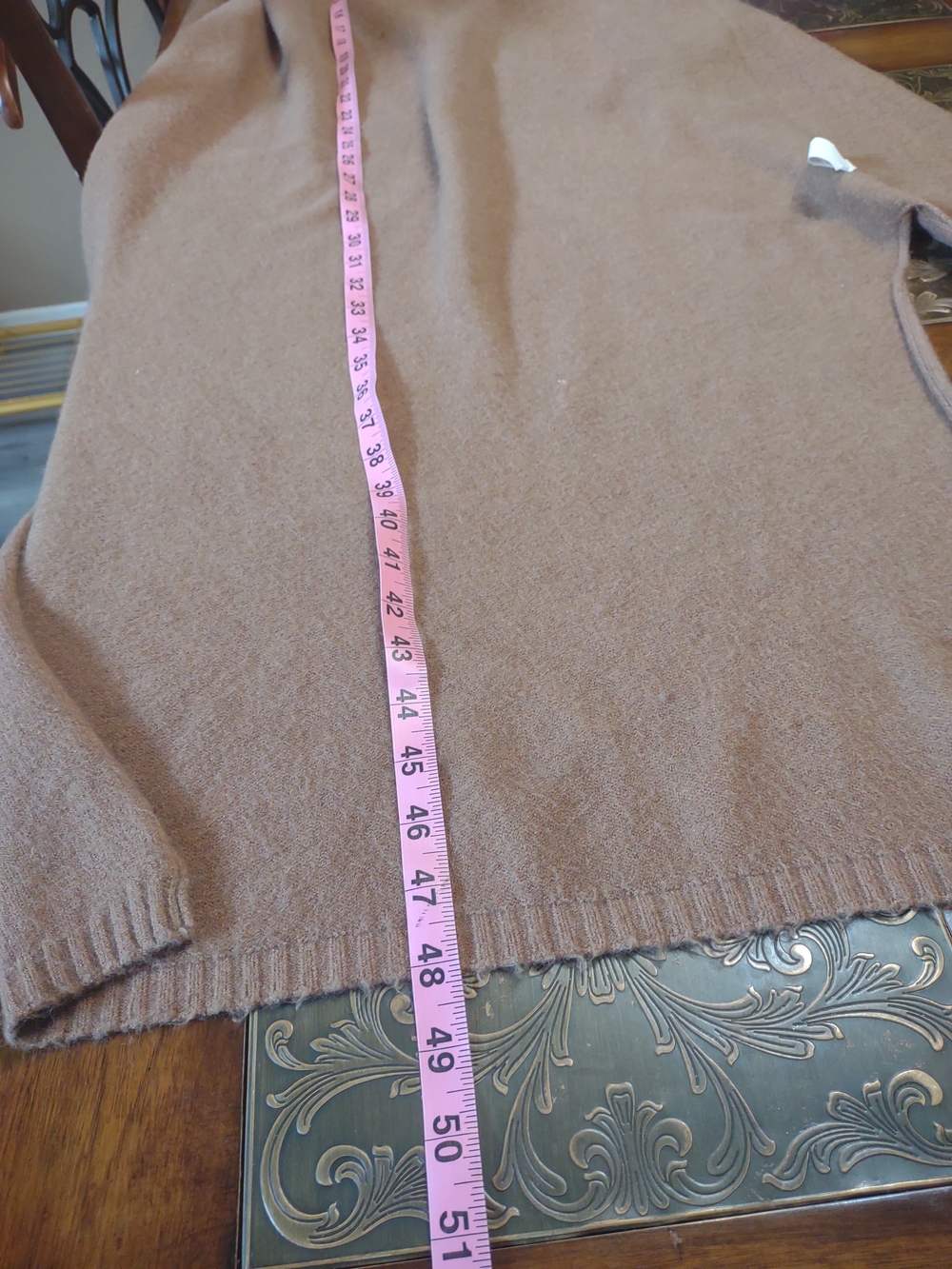 Apparis Long Camel Open Cardigan Vegan Cashmere Duster Slit Sides - Picture 11 of 11